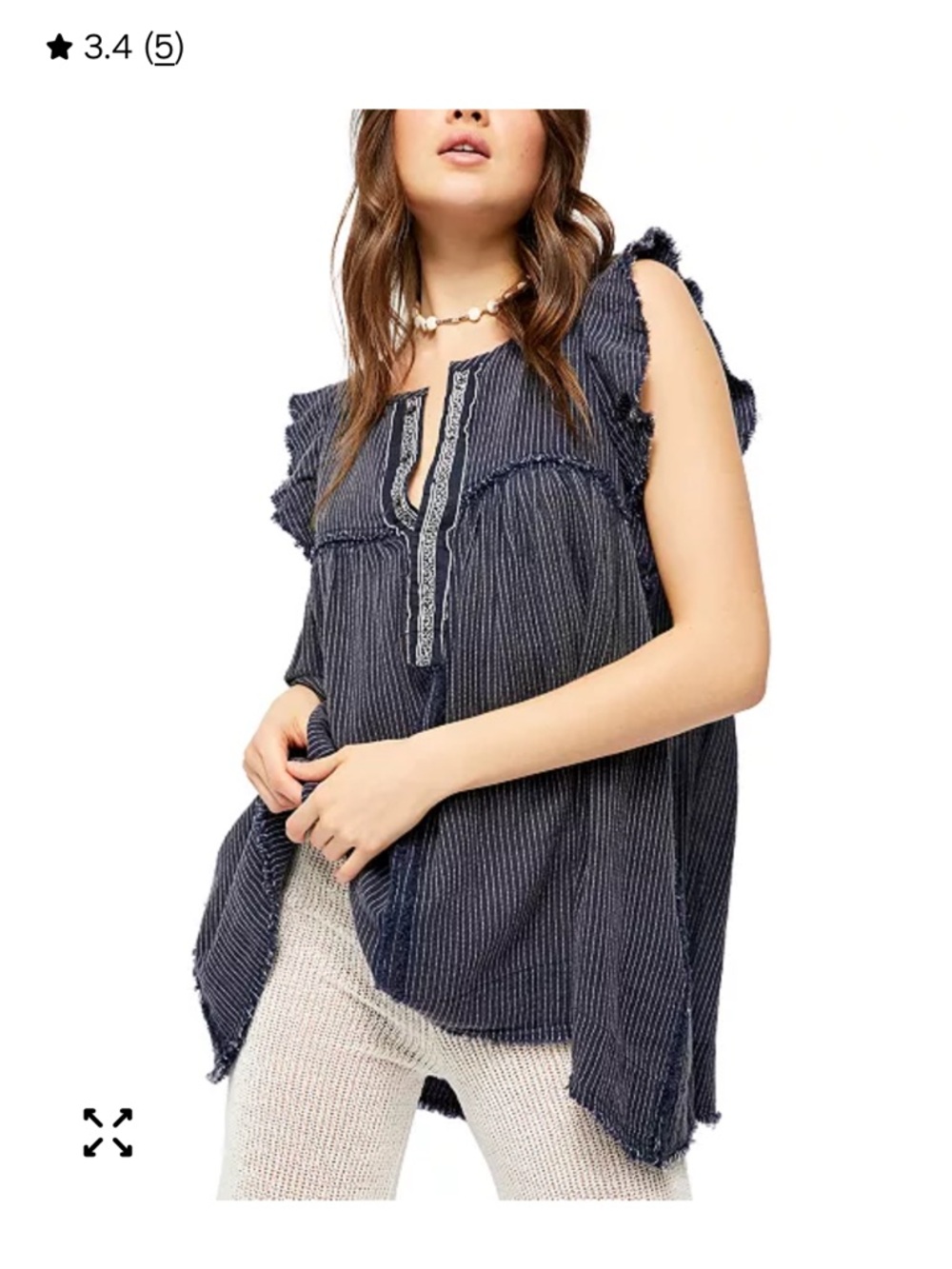 Free People Blue Ridge pinstripe tunic